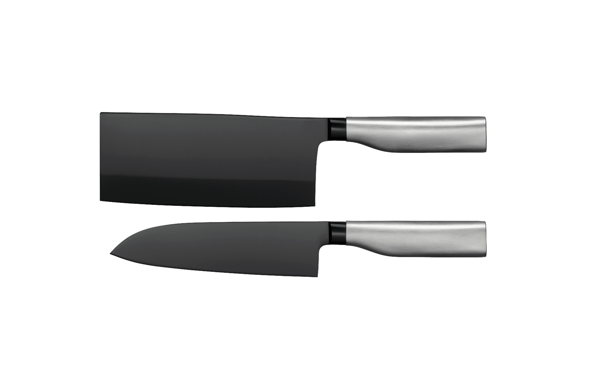 Sada santoku nože a čínského kuchařského nože WMF Ultimate Black 1880109992 18,5 cm