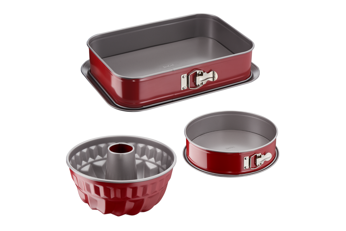 Akční set forem na pečení Tefal Delibake bábovka J1640274, koláč J1640574 a dort J1641274