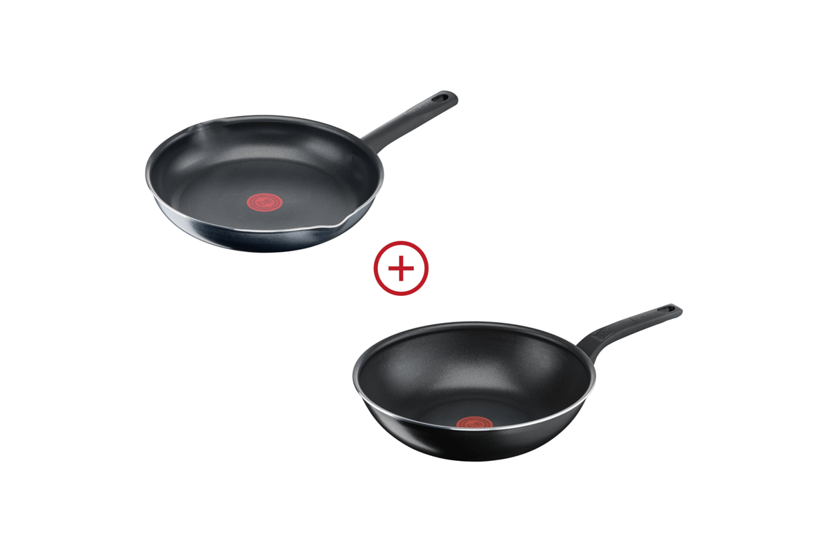 E-shop Akčný set panvice Tefal Family Day B56605 26 cm + wok panvica Extra Cook & Clean B55519 28 cm