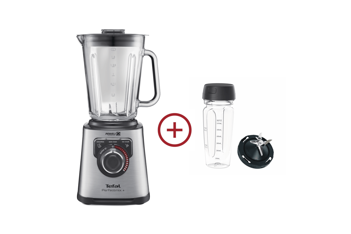 E-shop Akčný set stolný mixér Tefal PerfectMix+ BL811D38 + cestovná fľaša a náhradné čepele