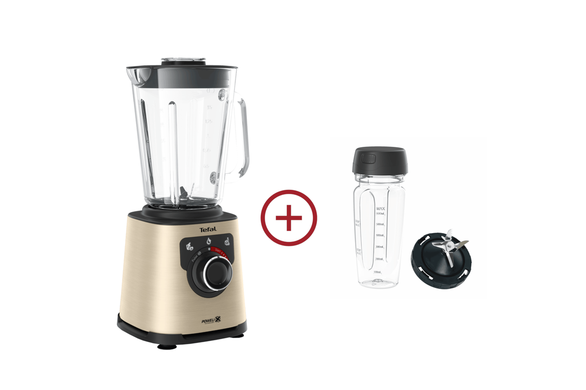 E-shop Akčný set vysokorýchlostný mixér Tefal PerfectMix+ BL871A + cestovná fľaša a náhradné čepele