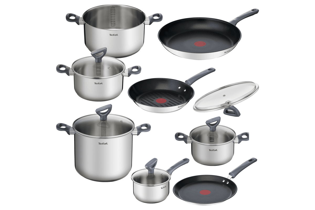 Akční set nádobí a pánví Tefal Daily Cook rendlík, 4x hrnec, klasická, grilovací a palačinková
