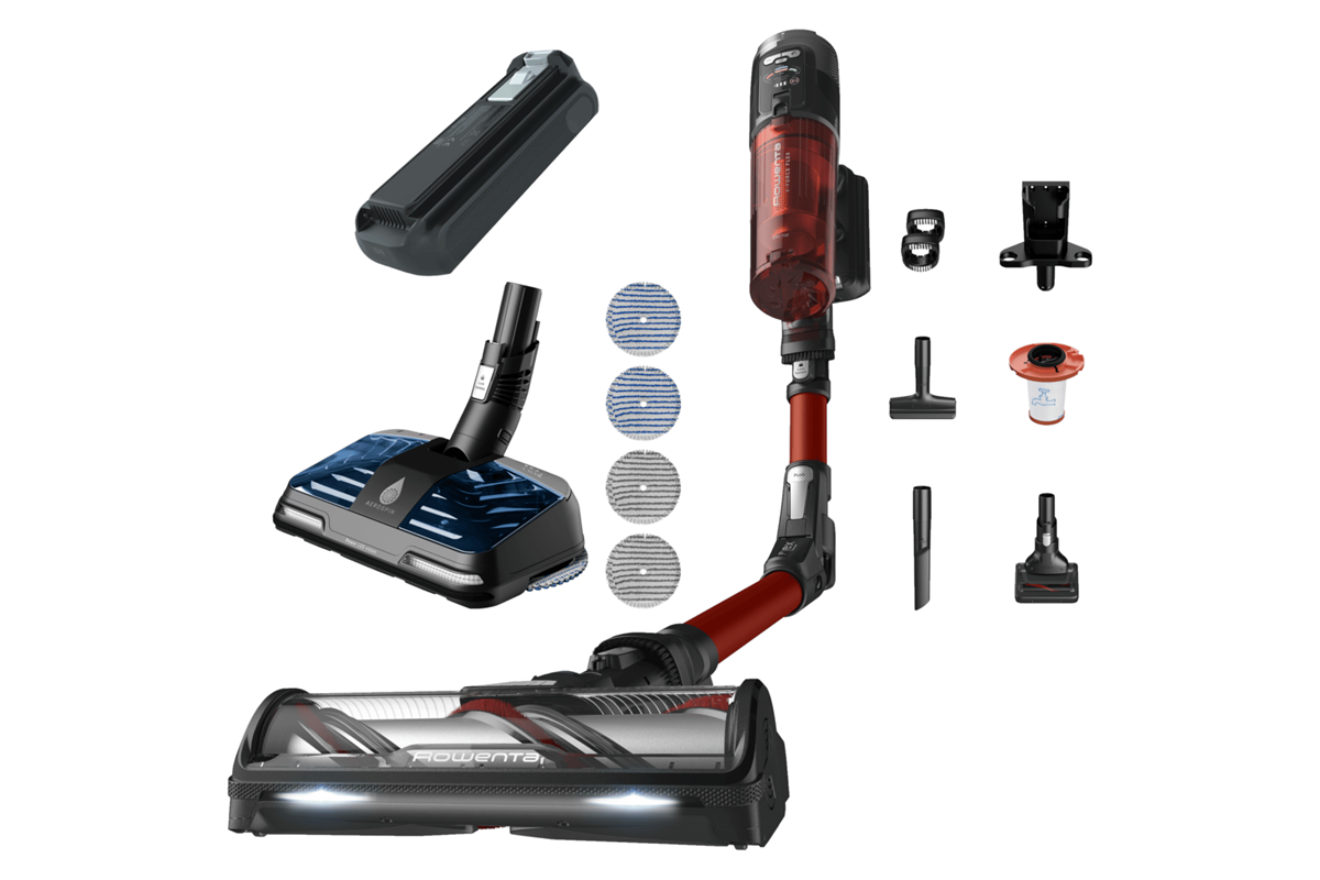 Akční set tyčový vysavač Rowenta X-Force Flex 13.60 Animal a příslušenství baterie, mopovací hlavice