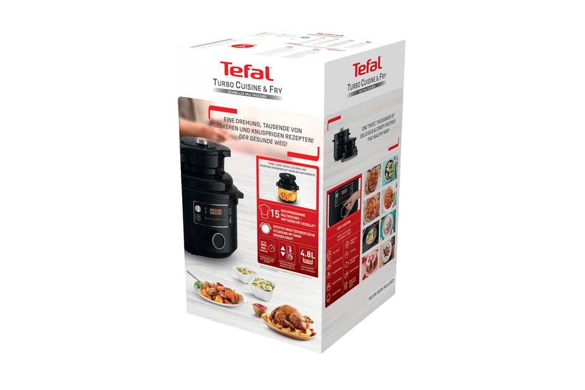 Elektrický tlakový hrnec Tefal Turbo Cuisine+ Crispy CY75X8F0 Černá (obrázek 6)