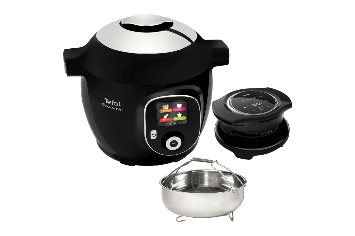 Multifunkční elektrický tlakový hrnec Tefal Cook4me+ CY85X8F2 příslušenství fritéza, mísa pro vaření