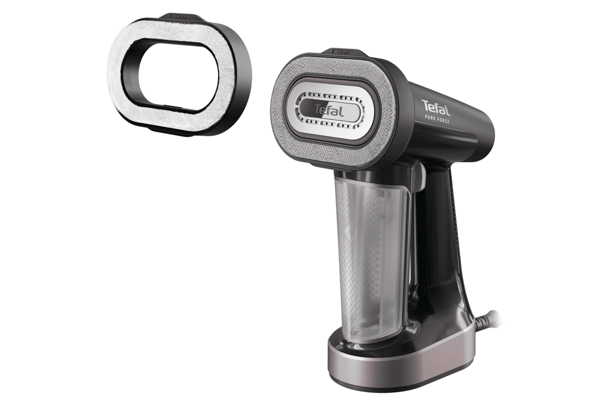 Napařovač, žehlička a čistič oděvů 3v1 Tefal Pure Force DT8765E0 Skořicově růžový/Černý