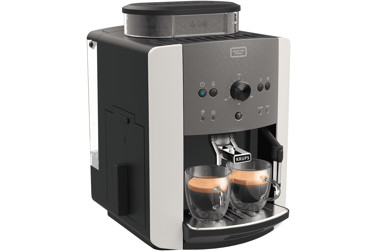 Automatický kávovar Krups Arabica EA811E10 šedý