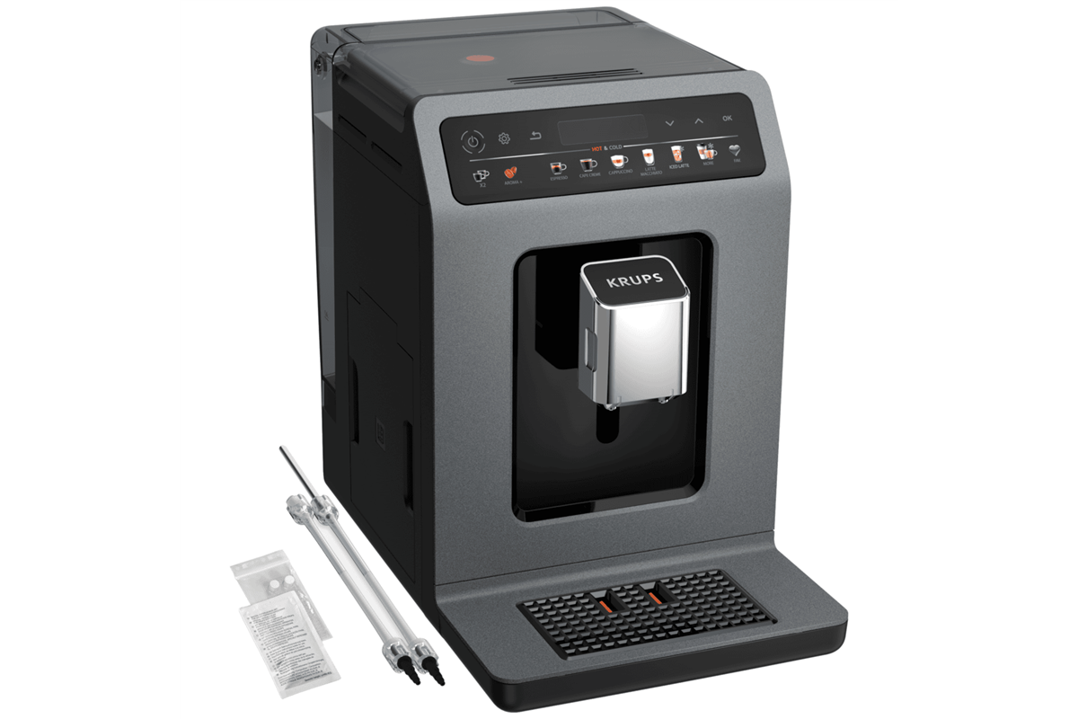 Automatický kávovar KRUPS Evidence Hot & Cold EA898GF0 Šedý/Černý (obrázek 3)