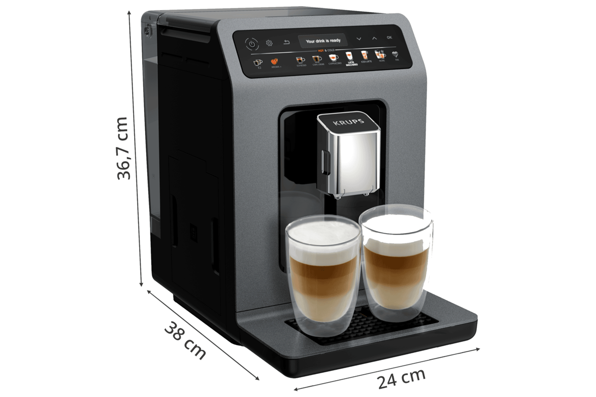 Automatický kávovar KRUPS Evidence Hot & Cold EA898GF0 Šedý/Černý (obrázek 6)