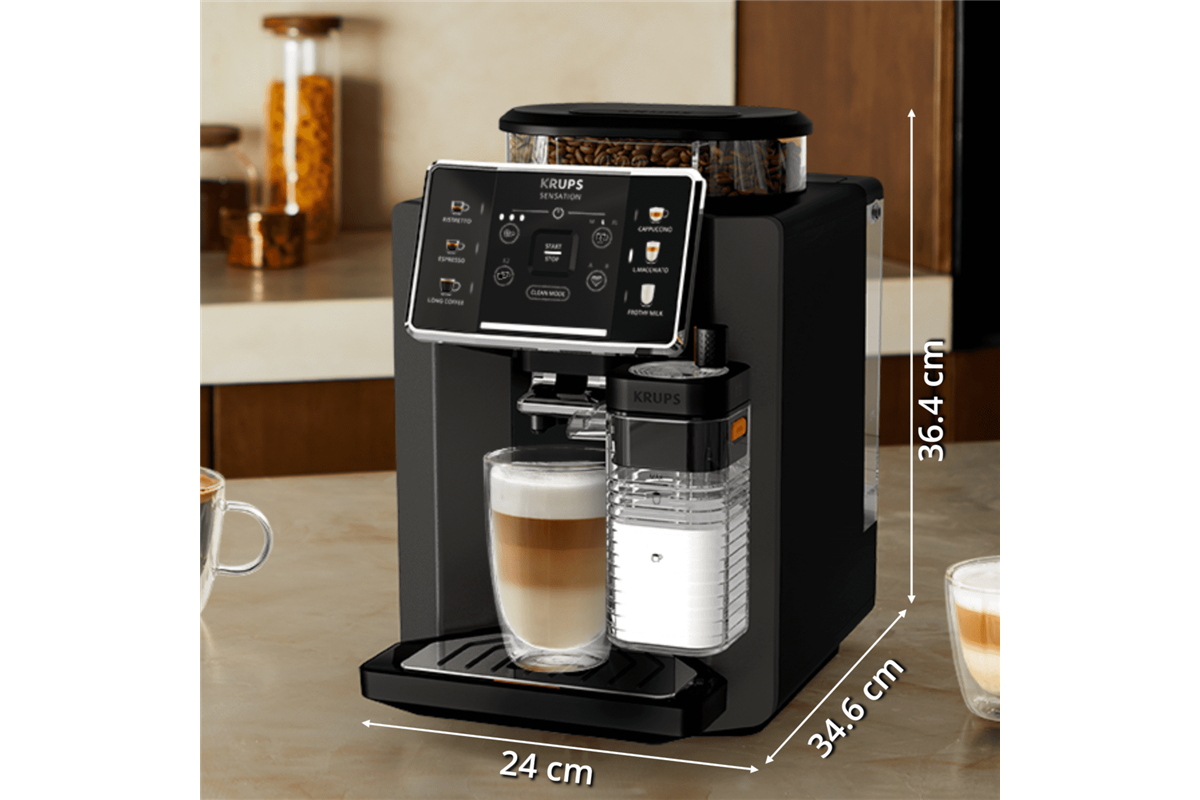 Automatický kávovar KRUPS Sensation Milk EA912910 Tmavě šedý/Černý (obrázek 5)