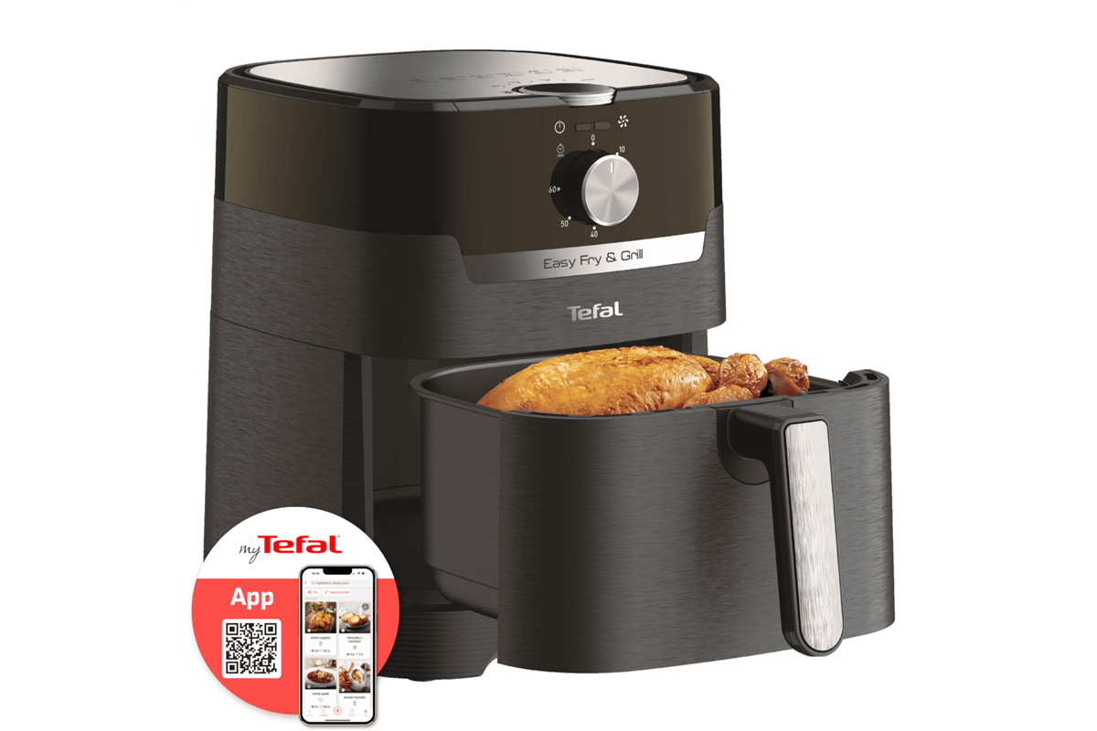 Horkovzdušná fritéza Tefal Easy Fry & Grill 2v1 EY501815 Černá