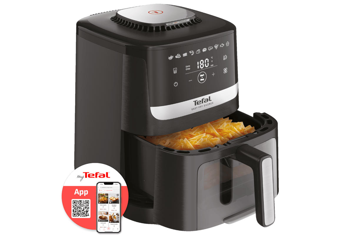 Horkovzdušná fritéza Tefal Easy Fry Silence EY5568E0 Černá