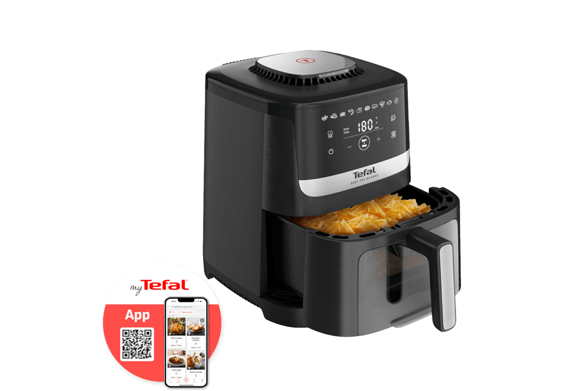Horkovzdušná fritéza Tefal Easy Fry Silence EY5568E0 Černá