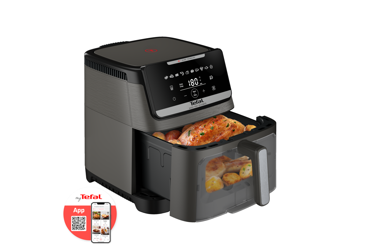 E-shop Teplovzdušná fritéza Tefal Easy Fry Silence EY846HE0 Tmavosivá