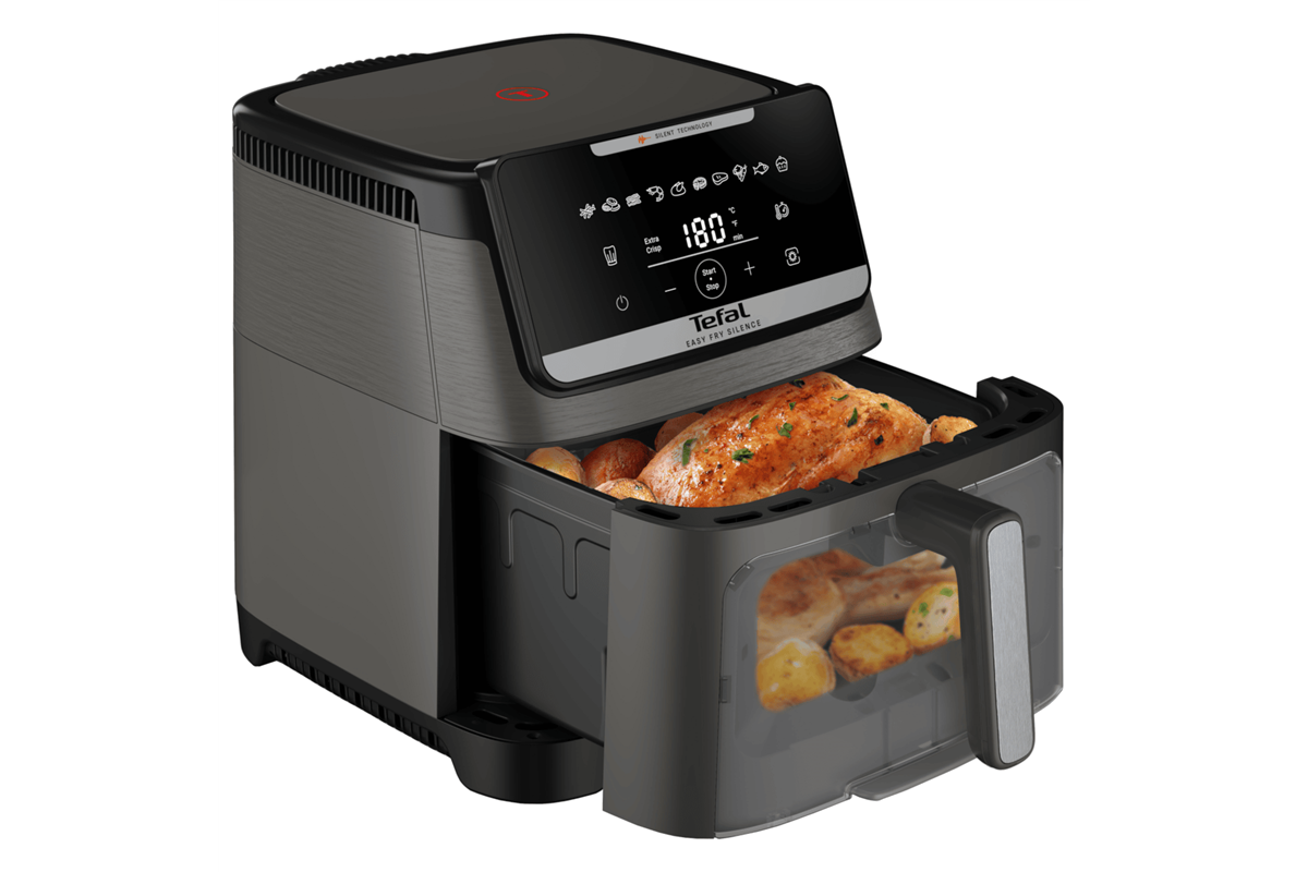 Horkovzdušná fritéza Tefal Easy Fry Silence EY846HE0 Tmavě šedá
