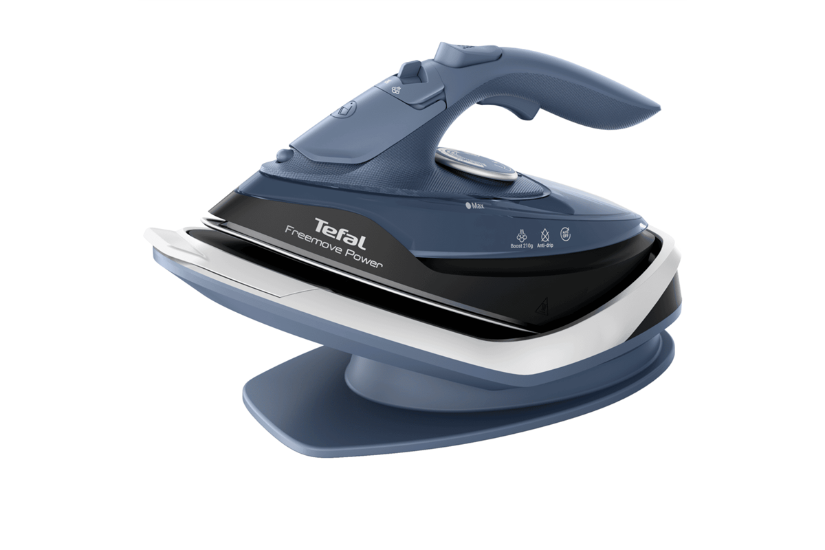 Bezdrátová napařovací žehlička Tefal Freemove POWER FV6675E0 Tmavě modrá/Bílá