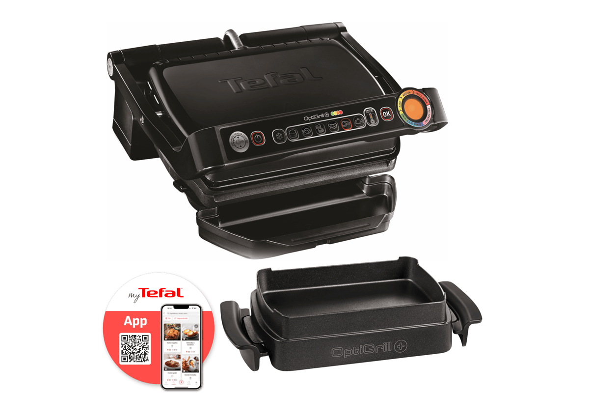 Elektromos grill Tefal Optigrill + Snacking & Baking GC714834