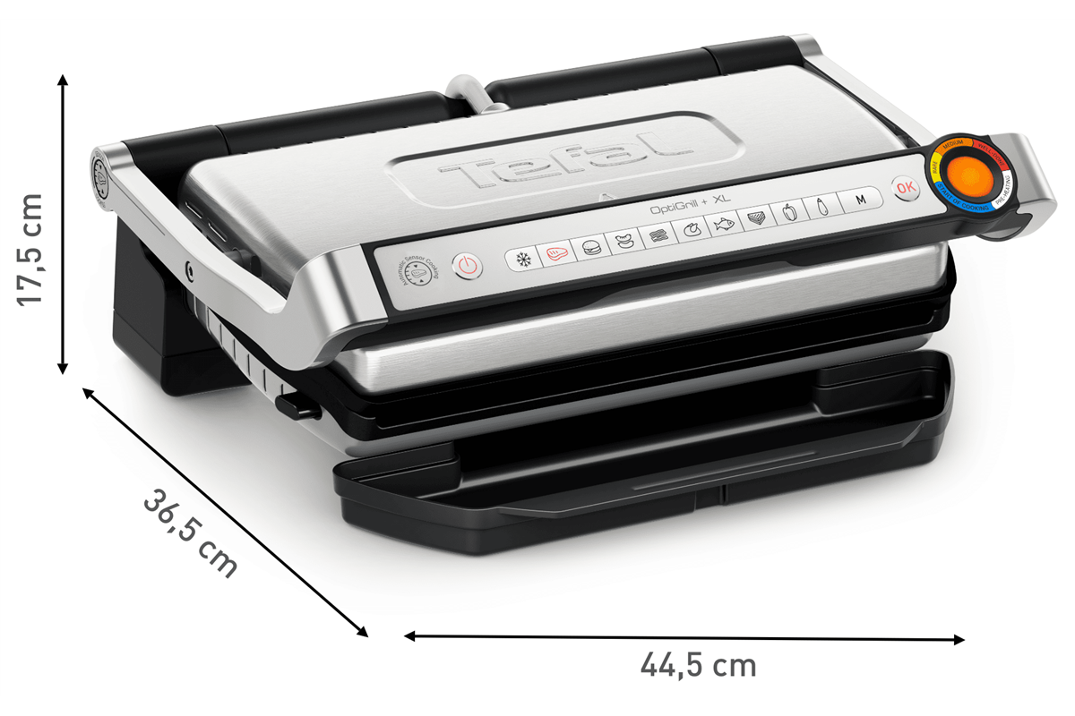 Elektrický gril Tefal OptiGrill+ XL s kleštěmi GC728D10 Nerezový/Černý (obrázek 5)