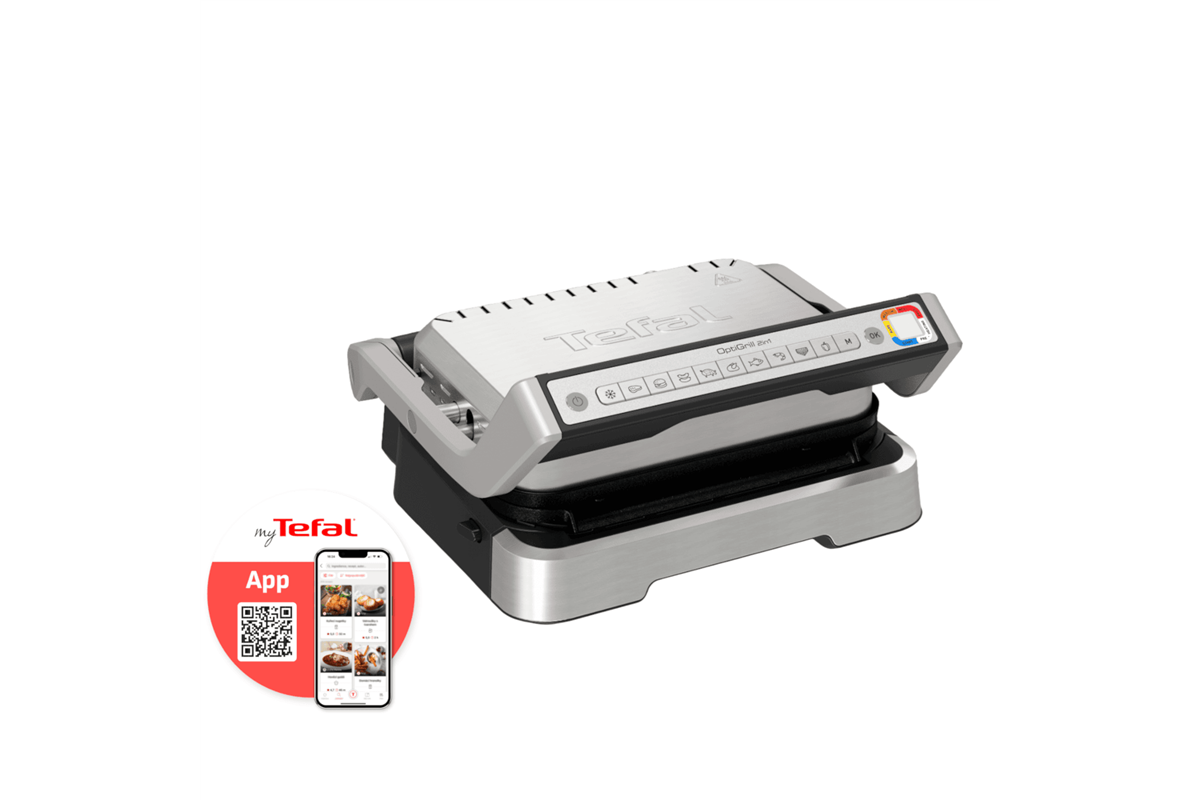 Elektrický inteligentní gril Tefal Optigrill 2v1 Inox GC772D30