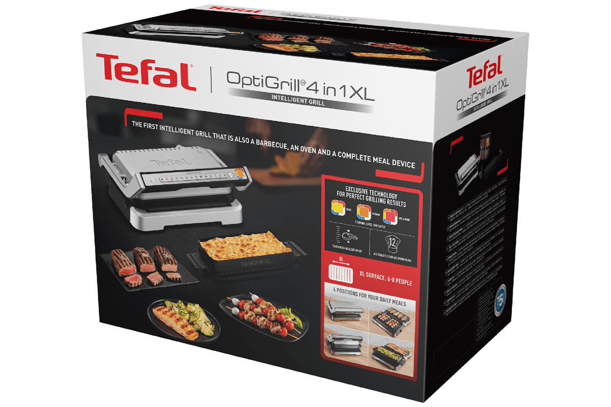 Elektrický gril Tefal OptiGrill XL 4v1 GC784D30 Nerezový/Černý (obrázek 5)