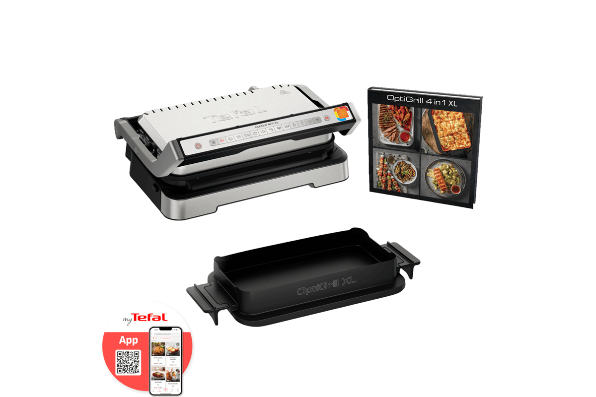 Elektrický gril Tefal OptiGrill XL 4v1 GC784D30 Nerezový/Černý