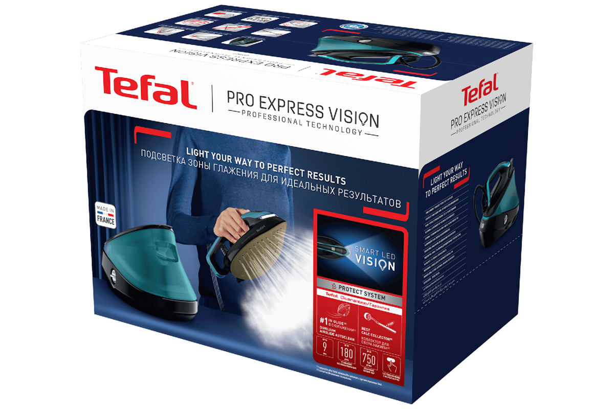 Parní generátor Tefal Pro Express Vision GV9822E1 Modrý/Černý (obrázek 4)