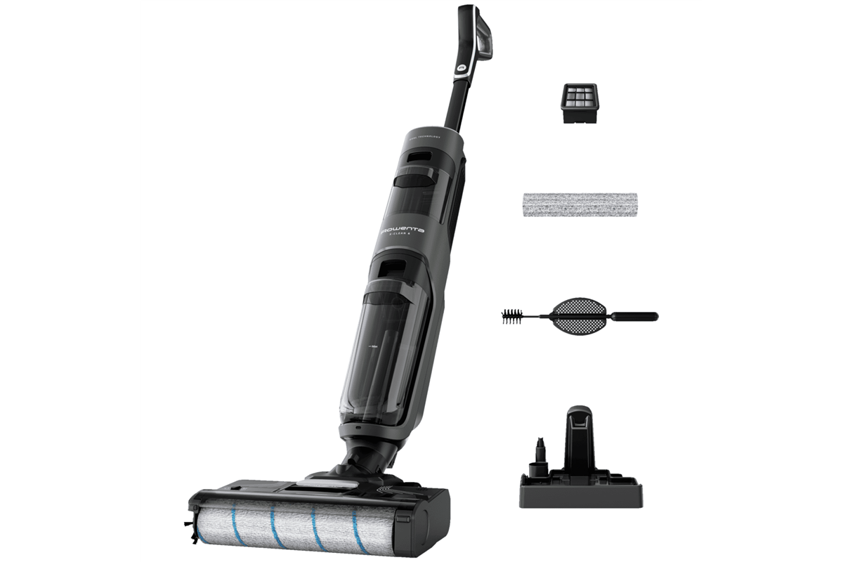 Víceúčelový vysavač Rowenta X-Clean 4 na mokré a suché vysávání GZ5035WO Hliníkový/Tmavě šedý