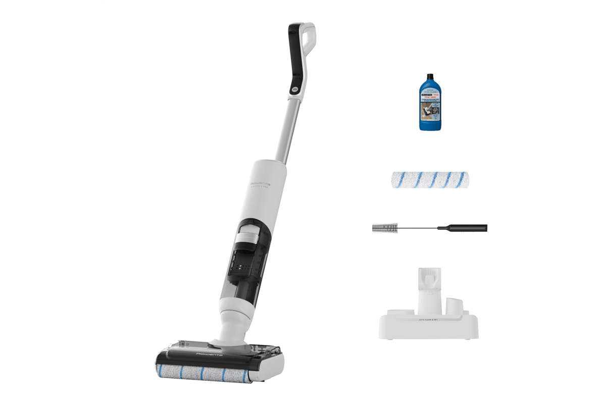 Podlahová umývačka a vysávač 2v1 Rowenta X-Clean 5 na mokré a suché vysávanie GZ5435E0 Čierna/Biela