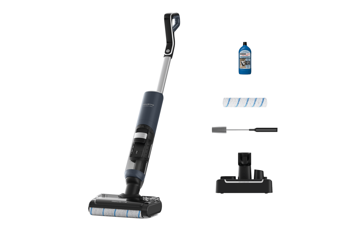 Podlahová myčka a vysavač 2v1 Rowenta X-Clean 5 na mokré a suché vysávání GZ5436E0 Černá/Bílá