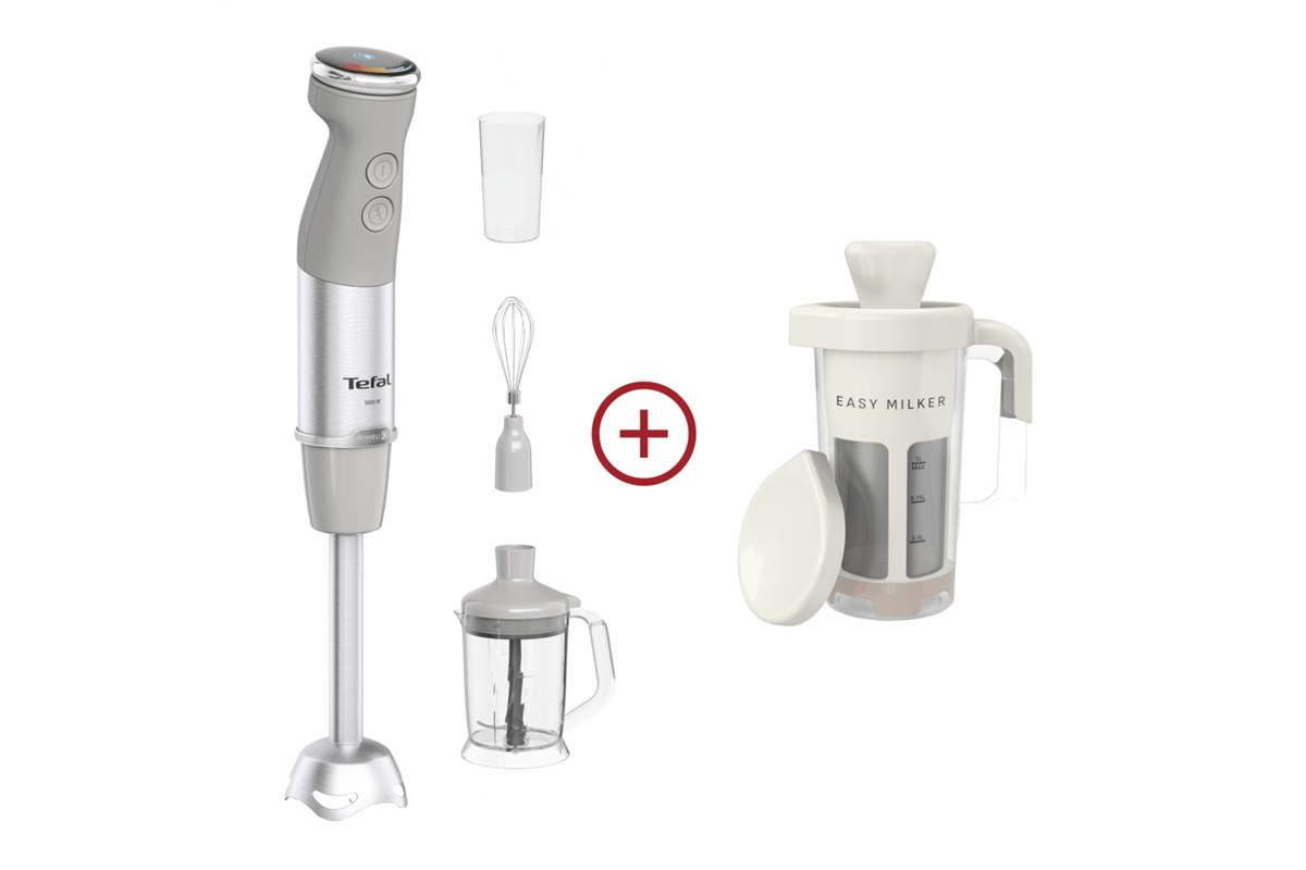 E-shop Akčný set tyčový mixér Tefal Quickchef+ HB67MB30 + výrobník rastlinného mlieka Tefal Easy Milker