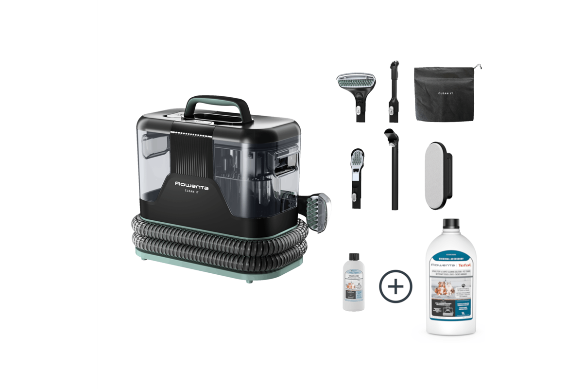 Akční set tepovač Rowenta Clean It IN5021 a extra čistící prostředek na koberce i fleky od mazlíčků