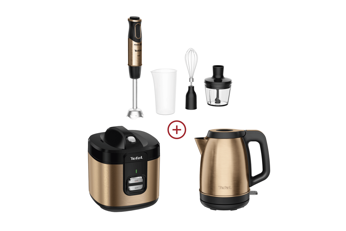 E-shop Akčný set spotrebičov Tefal Coppertinto KI280G10 + RK364G10 + HB656G10