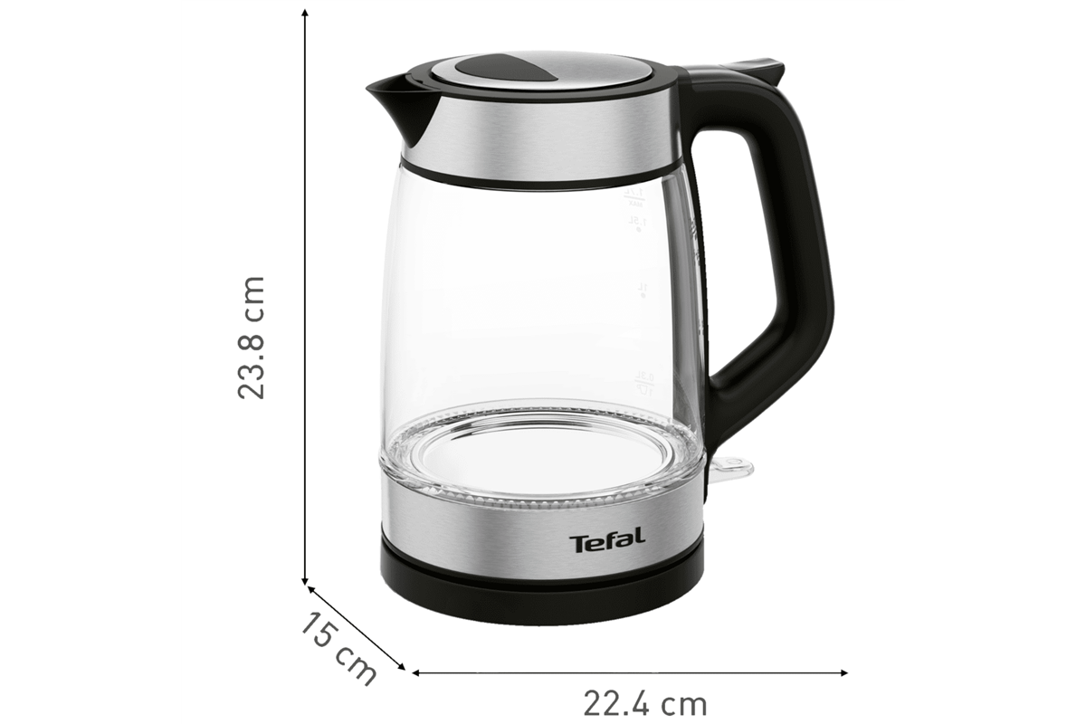 Rychlovarná konvice Tefal Glass KI605830 Černá/Nerezová (obrázek 3)