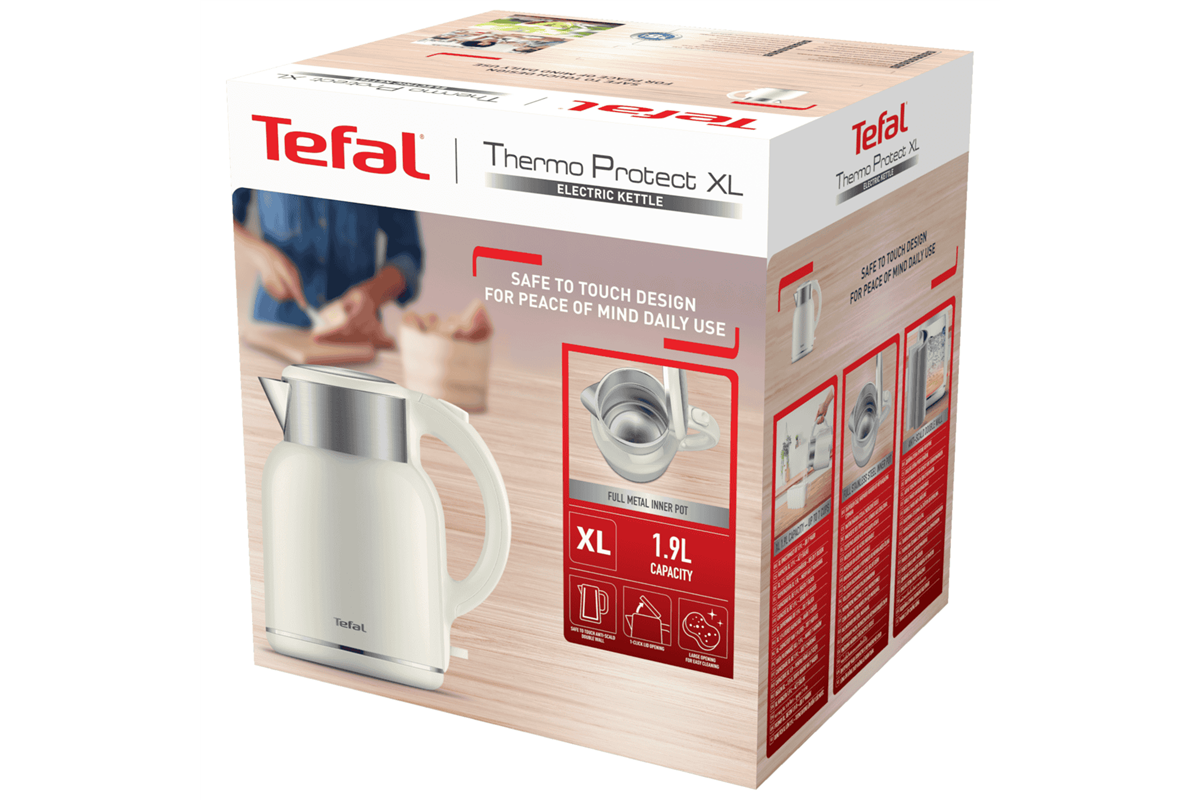 Rychlovarná konvice Tefal Thermo Protect XL KO190AE0 Nerezová/Bílá (obrázek 9)