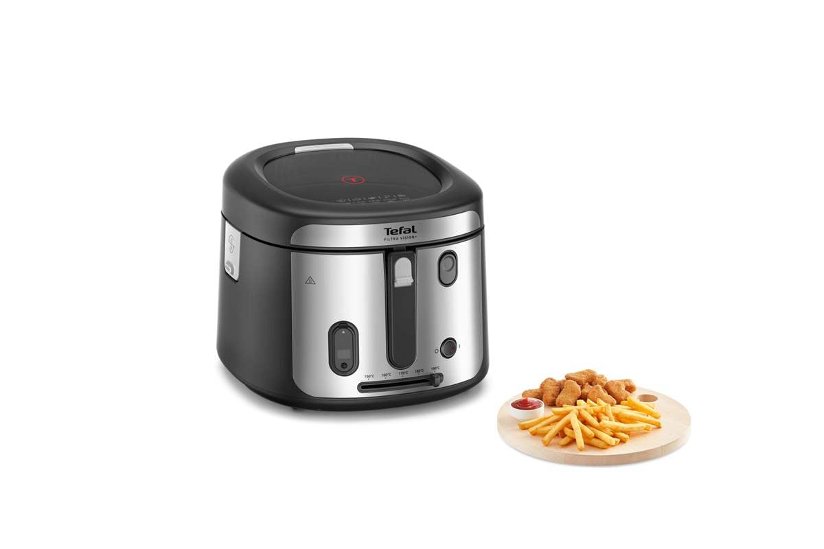 Olejová fritéza Tefal Filtra Vision+ Nerezová/černá