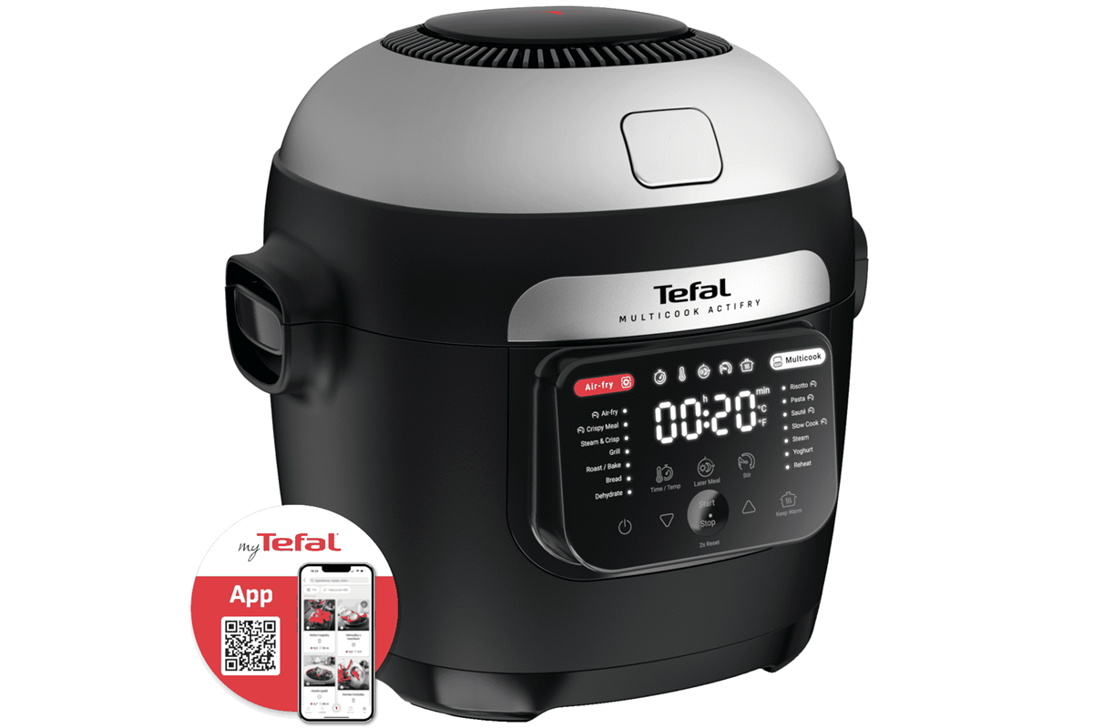 Multifunkční elektrický hrnec Tefal Multicook Actifry MY741CF0 Nerezový/Černý