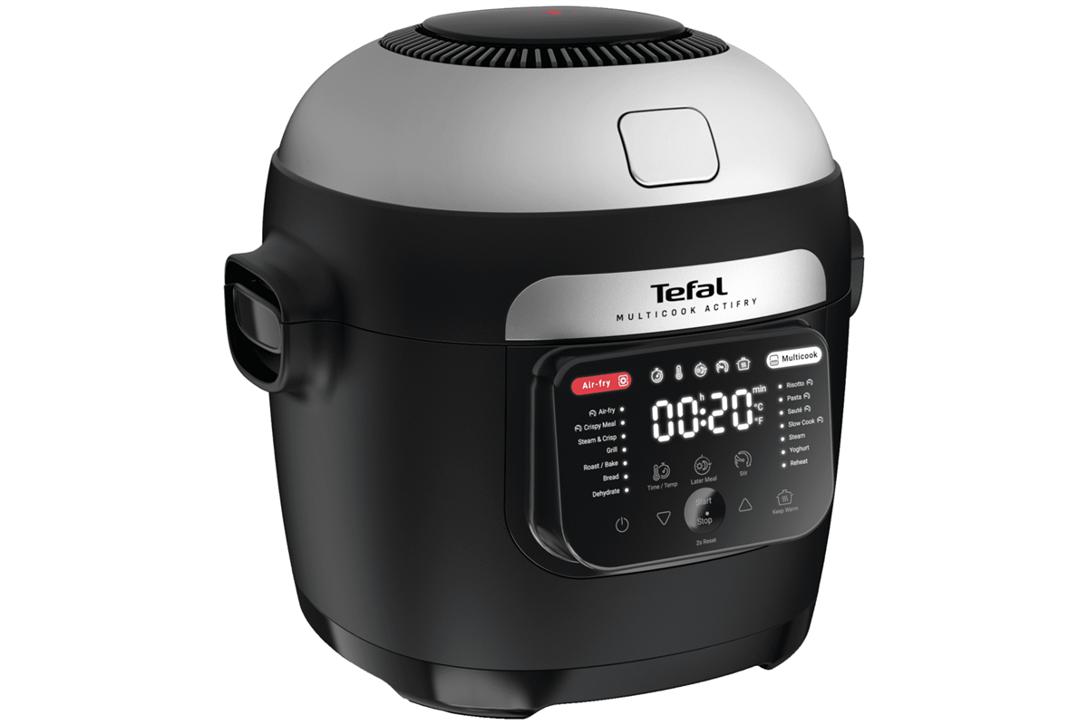 Multifunkciós elektromos főzőedény Tefal Multicook Actifry MY741CF0 Rozsdamentes/Fekete