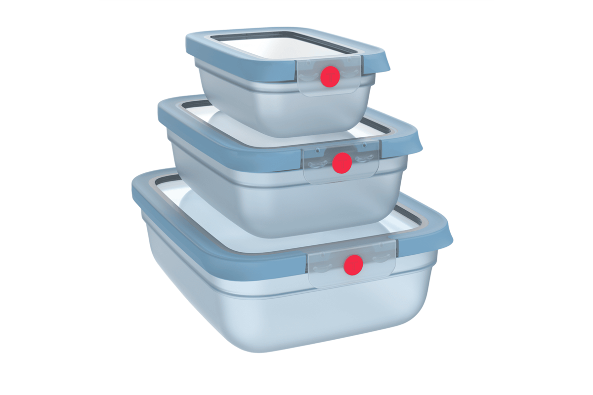 Dózy Tefal OneClick  3 ks N1230210 Modrá