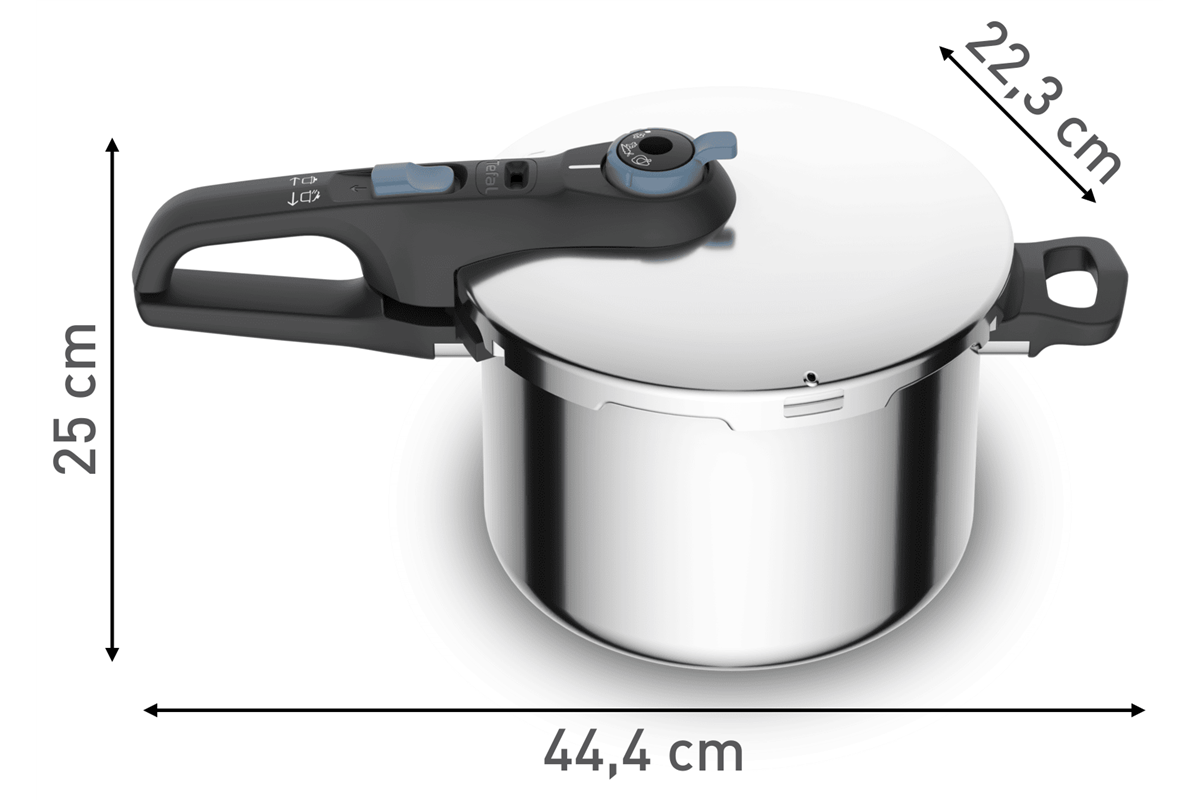 Tlakový hrnec Tefal Secure Trendy 4 l P2580402 Černý/Nerezový (obrázek 3)