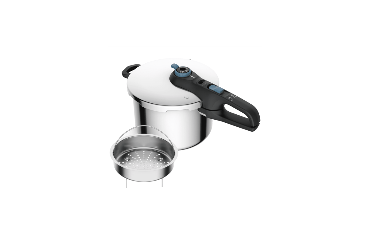 Tlakový hrnec Tefal Secure Trendy 8 l P2584401 Nerezový/Černý