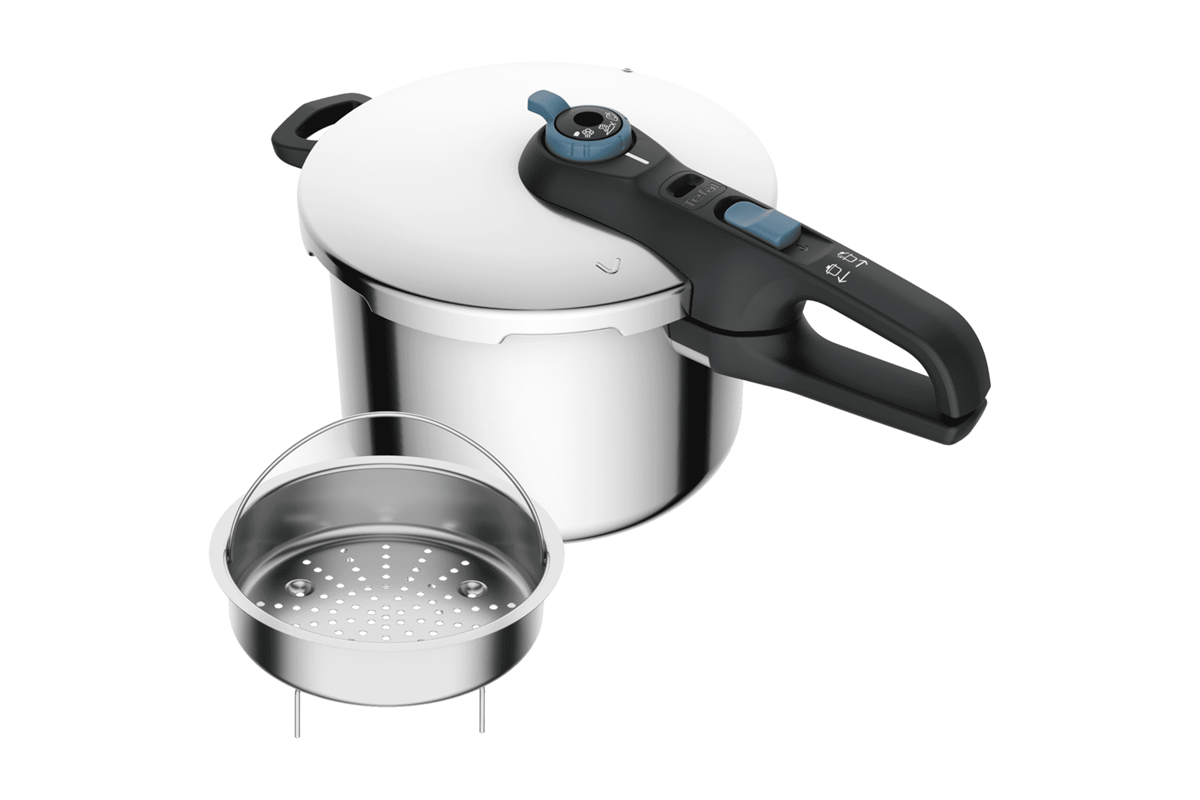 Tlakový hrnec Tefal Secure Trendy 6 l P2580701 Nerezový/Černý