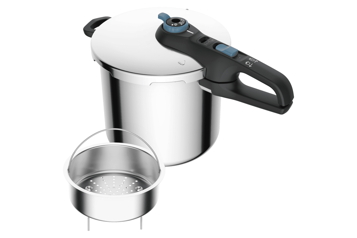 Tlakový hrnec Tefal Secure Trendy 8 l P2584401 Nerezový/Černý