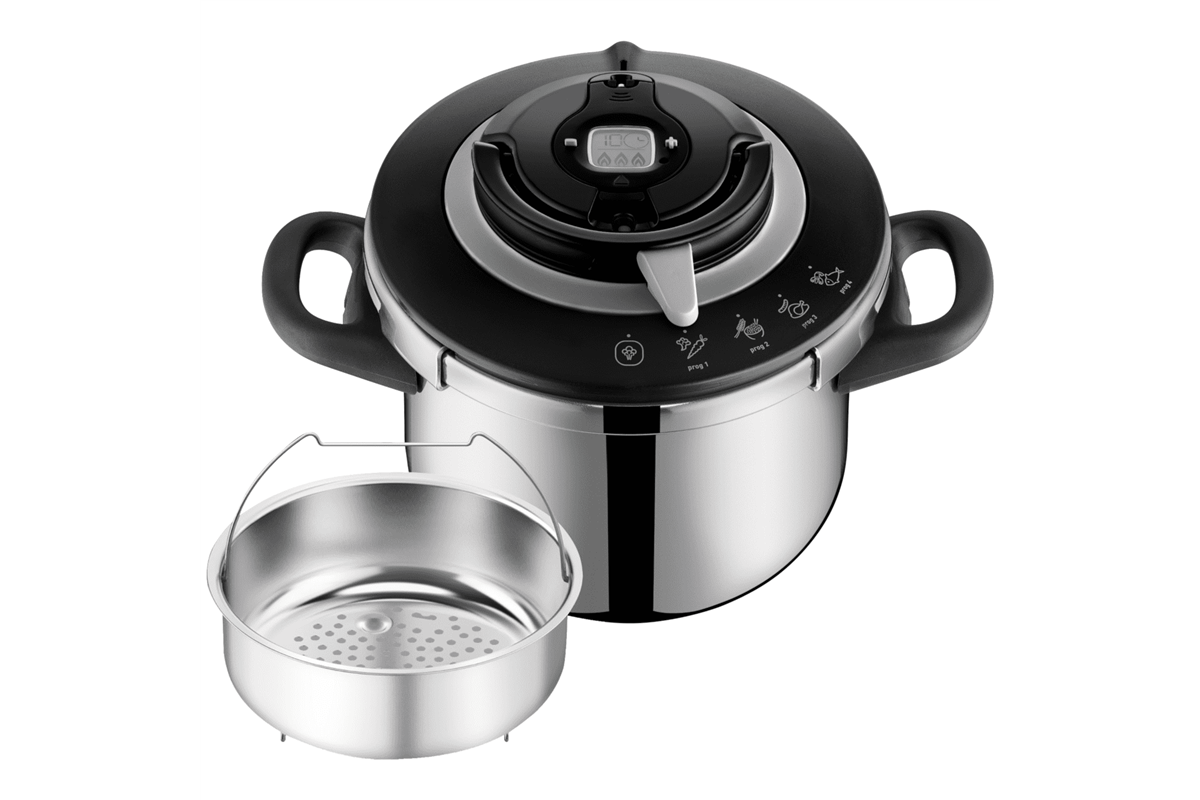 Tlakový hrnec Tefal Clipso+ CHEF 6 l P4550731 Nerezový/Černý