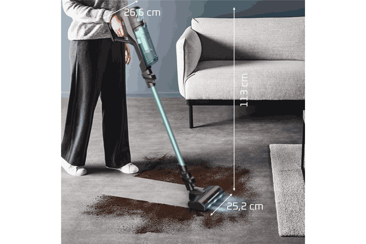 Tyčový vysavač Rowenta X-Force 8.80 Allergy 100 AW RH1833E0 Tyrkysový (obrázek 4)