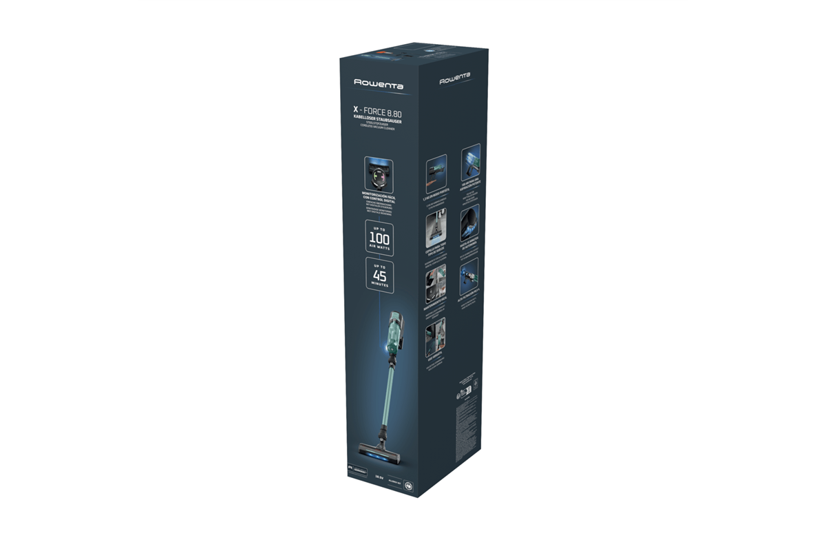 Tyčový vysavač Rowenta X-Force 8.80 Allergy 100 AW RH1833E0 Tyrkysový (obrázek 5)