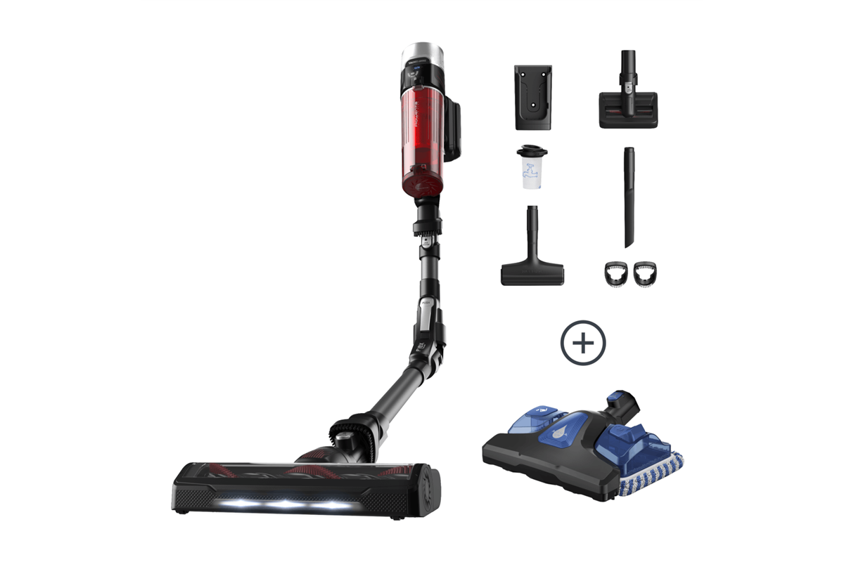 Akční set tyčový vysavač Rowenta X-Force Flex 9.60 Animal RH2078 + vytírací hlavice Aqua Slim