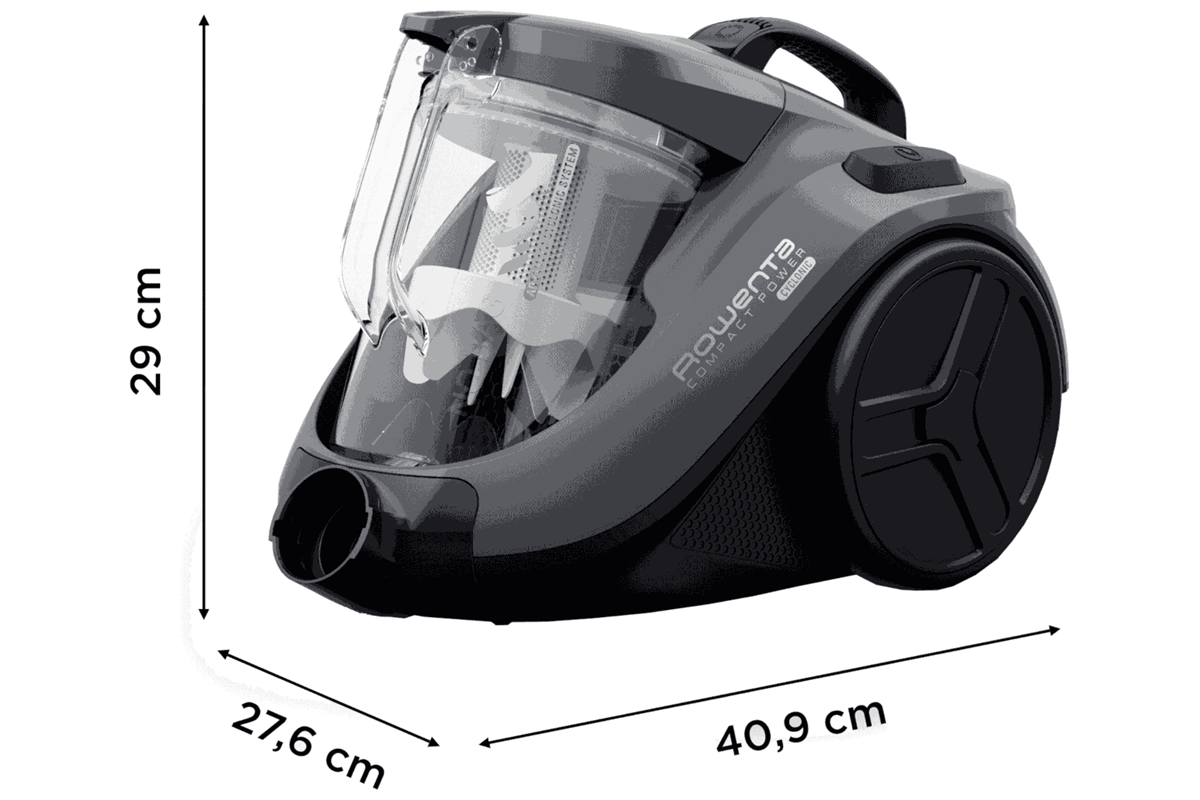Bezsáčkový vysavač Rowenta Compact Power RO3726EA Tmavě Šedý/Černý (obrázek 4)