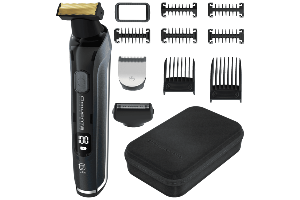 Multifunkční zastřihovač Rowenta Forever Sharp Ultimate TN6204E0 Chromový/Černý
