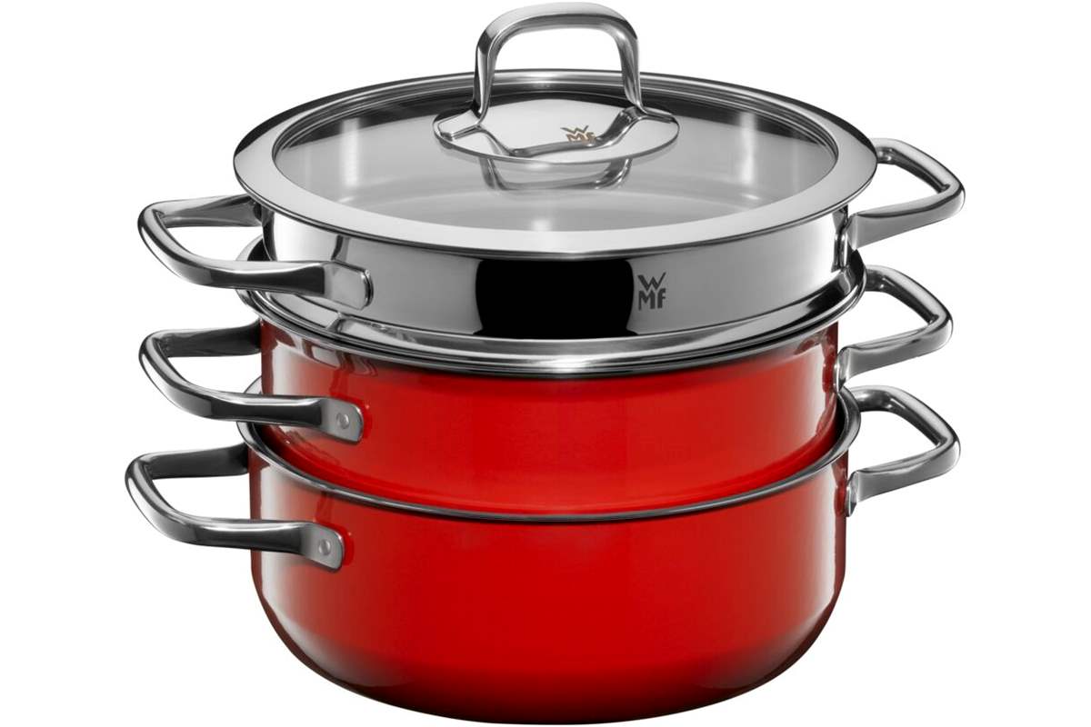 Sada hrnců WMF Fusiontec Compact 3 ks červená 05.1568.5290