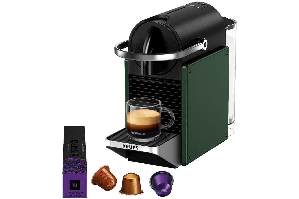 Kapslový kávovar KRUPS Nespresso Pixie Redesign XN306310 Zelený/Černý